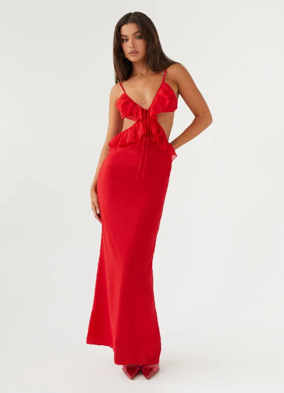 Must-Have Deals Klara Cut Out Maxi Dress - Red