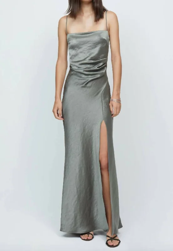 Amazing Deals Nadia Maxi Dress In Dark Olive