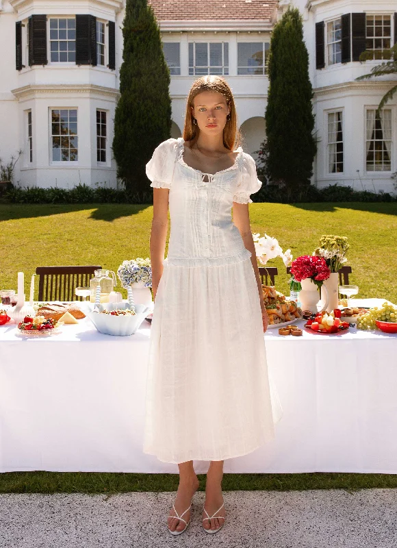 Exclusive Preview Hundred Percent Midi Dress - White