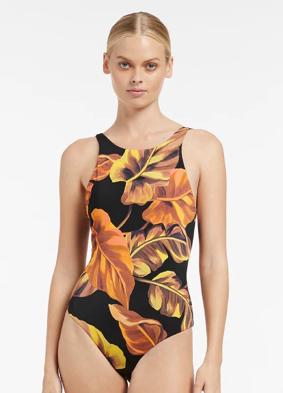 Low Prices Palmas High Neck One Piece - Black