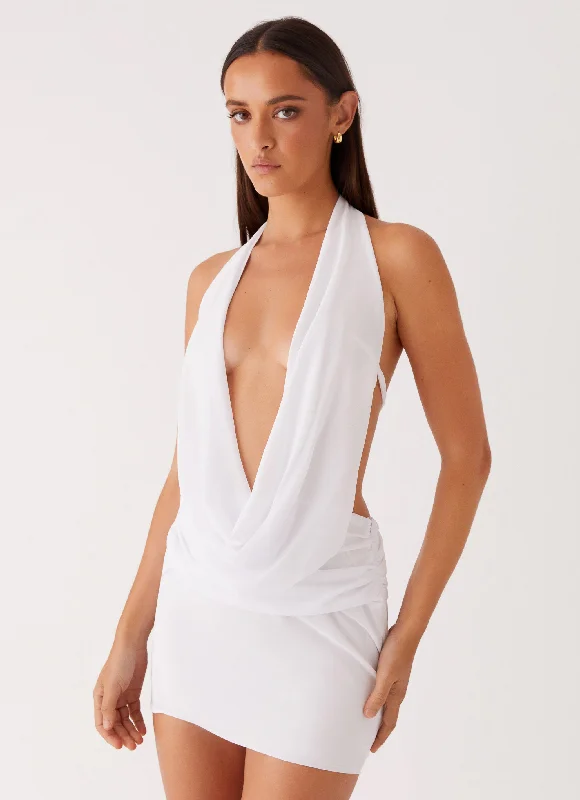 Sale Event Elysia Chiffon Mini Dress - White