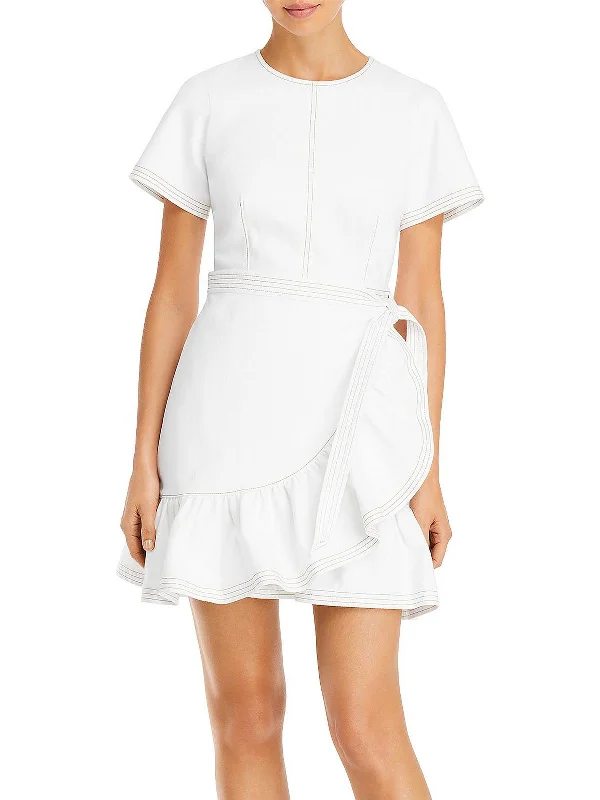 Big Discounts Womens Ruffled Short Mini Dress