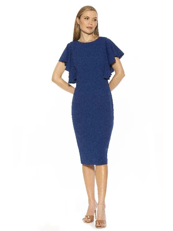 Act Now Luna Flutter Sleeves Dress