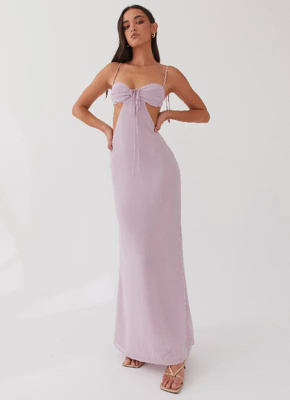 Special Savings Tyra Ruched Maxi Dress - Lavender
