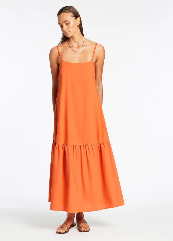 New Markdowns Jetset Tiered Dress - Orange