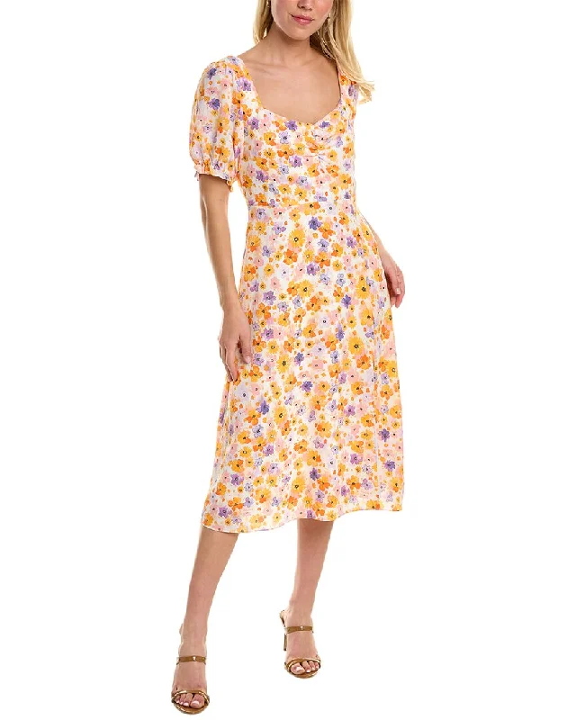 Can't Be Beat BCBGeneration Bubble Crepe Midi Dress