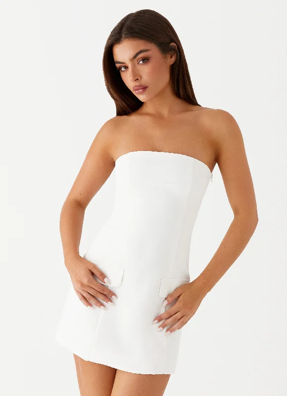 Buy More, Save More Allora Strapless Mini Dress - White