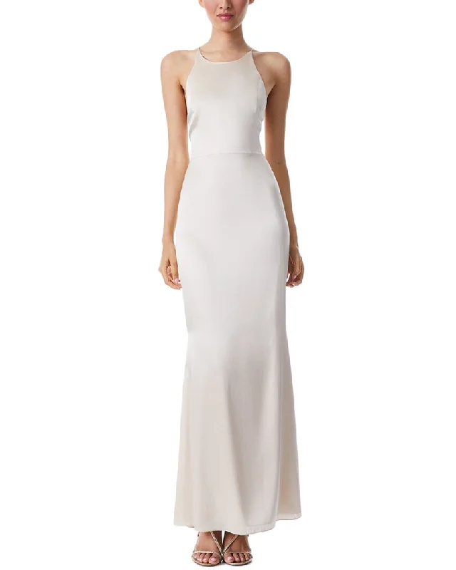 Price Fest alice + olivia Samia Silk-Blend Gown