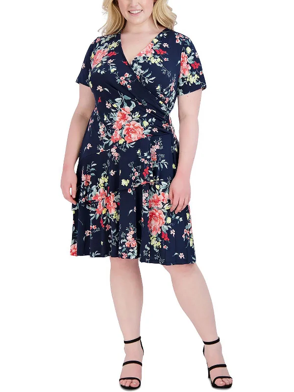 Unbeatable Prices Plus Womens Tiered Floral Wear to Work Dress
