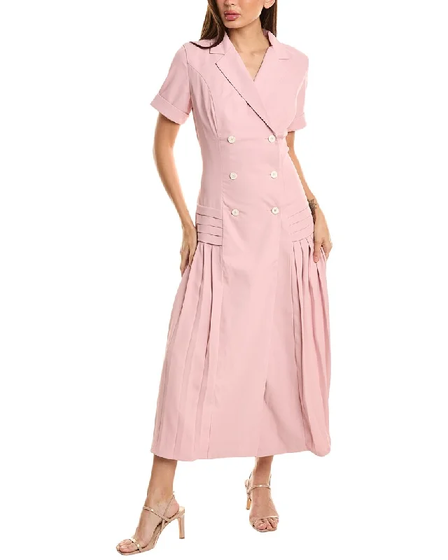 Year-End Clearance Pascale La Mode Pleated Drop-Waist Dress