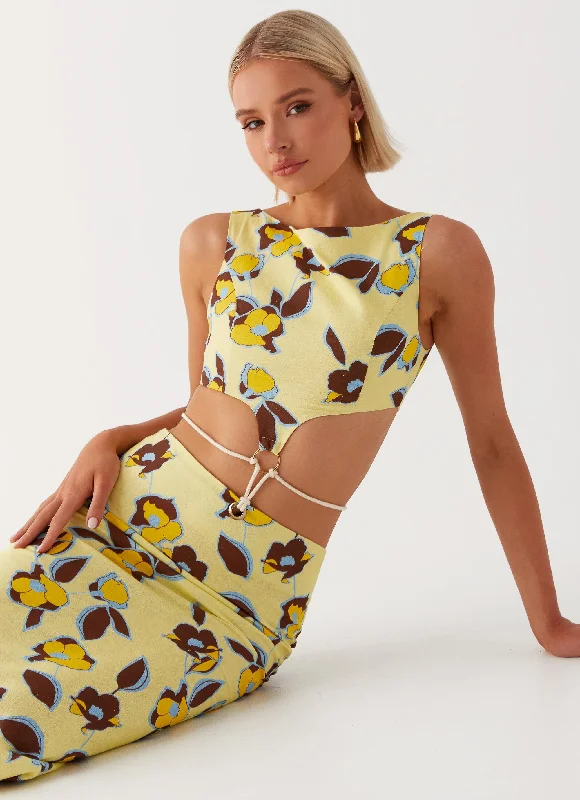 Deep Discounts Taryn Cut Out Maxi Dress - Primrose