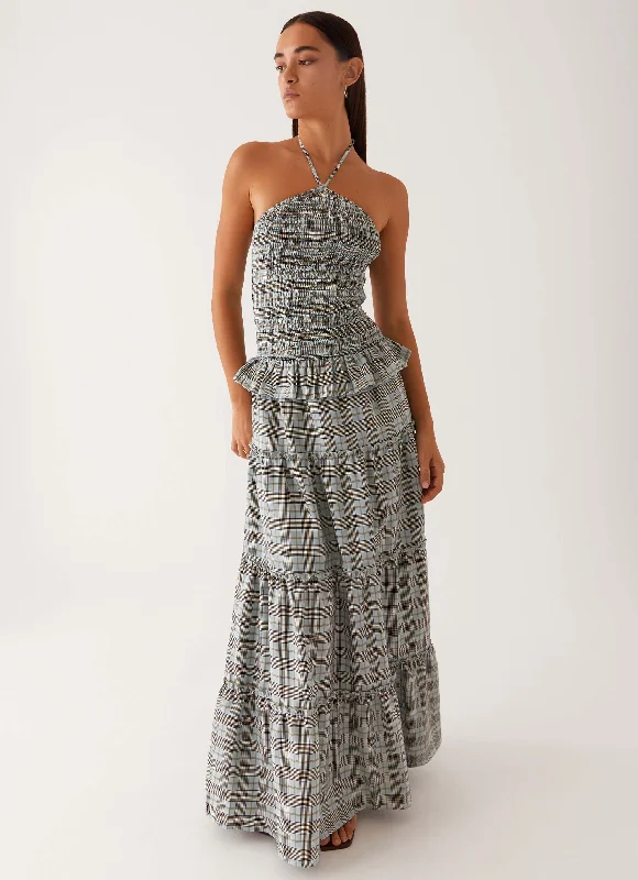 Final Clearance Picture This Maxi Dress - Check