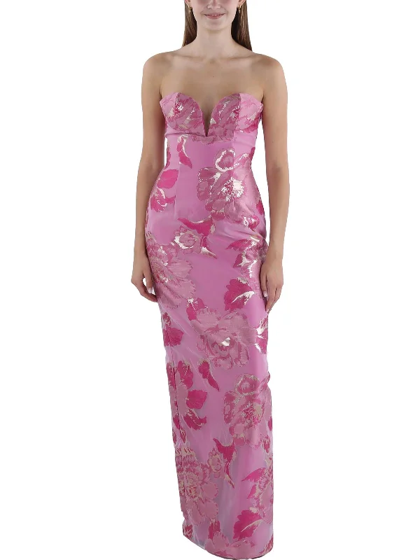 One-DAY Sale Womens Full Length Strapless Evening Dress