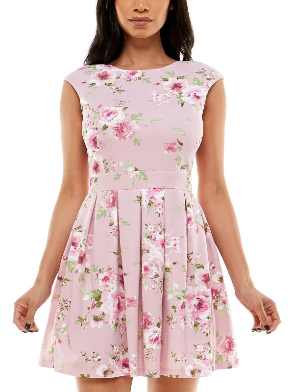 Crazy Deals Juniors Womens Floral Print Short Mini Dress
