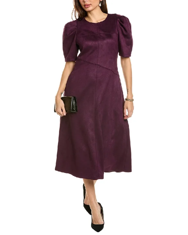 Deal Dash Anne Klein Puff Sleeve Midi Dress
