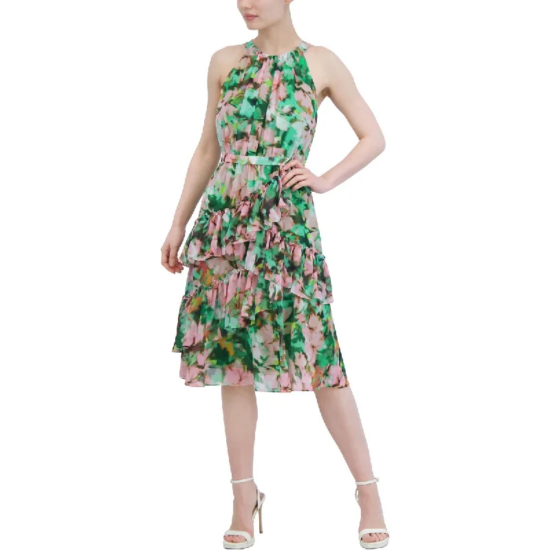 Weekend Special Womens Halter Knee Length Sundress