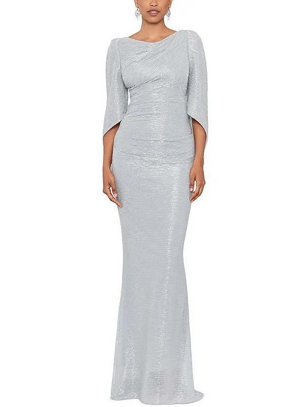 Great Deals Womens Metallic Long Evening Dress