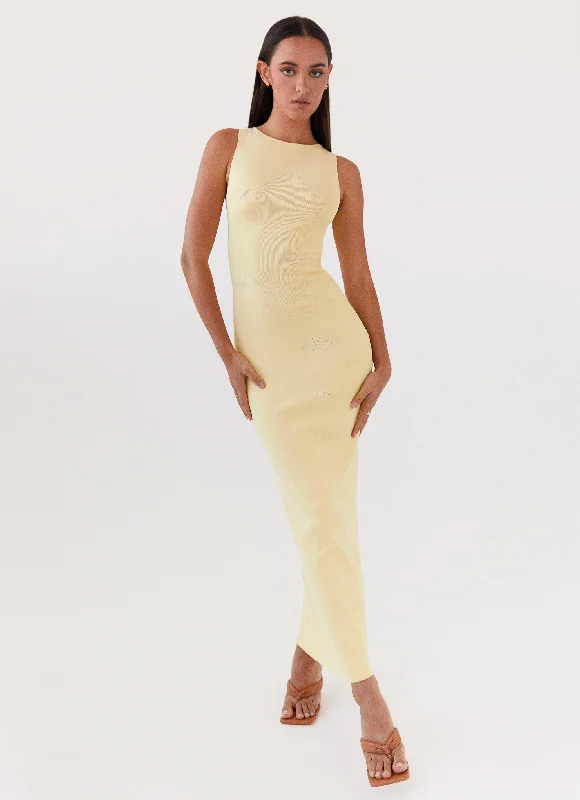 Sale Event Holly Knit Maxi Dress - Yellow