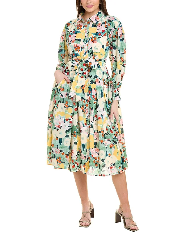 Deal Explosion Gracia Watercolor Print Shirtdress