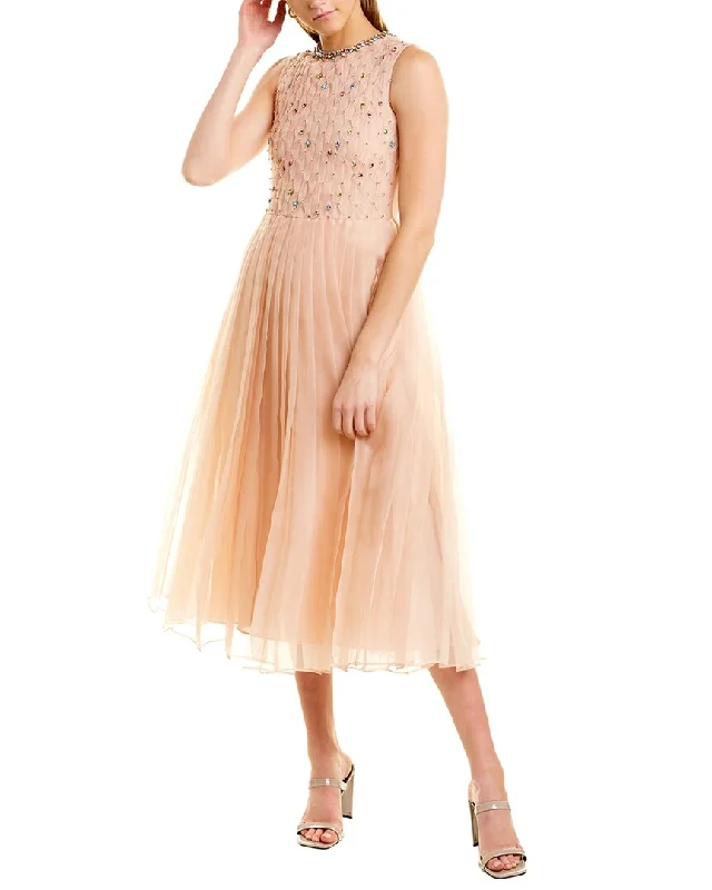 Crazy Deals RED Valentino Organza Silk Midi Dress