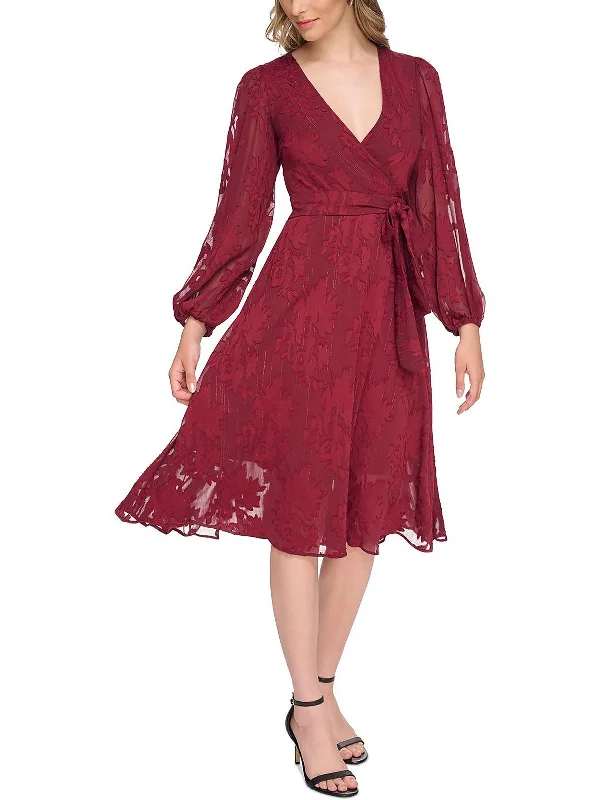 Today’s Deal Womens Chiffon Fit & Flare Dress