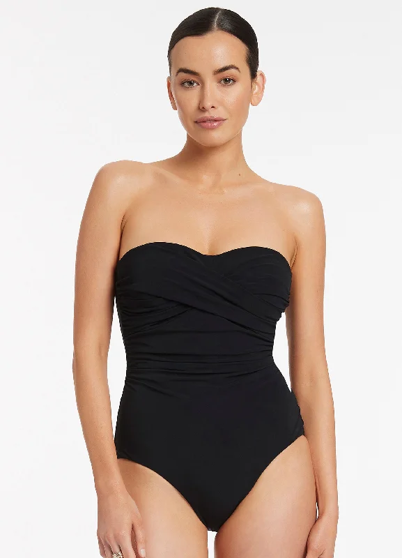 Daily Deals Jetset D-Dd Twist Front One Piece - Black
