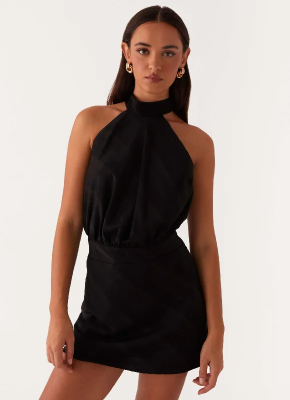 Members Only Camera Shy Mini Dress - Black