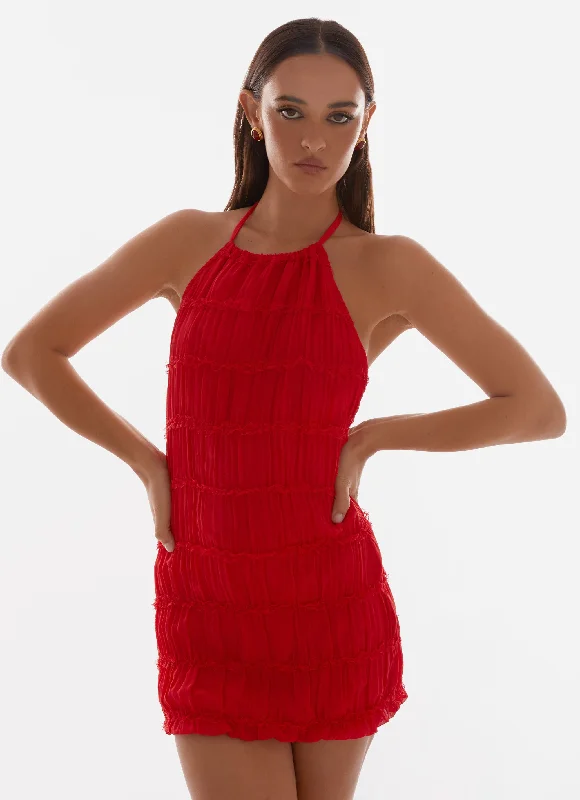 Discount Extravaganza Aullie Mini Dress - Red