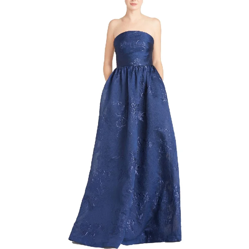 Shop and Save Womens Metallic Full Length Evening Dress