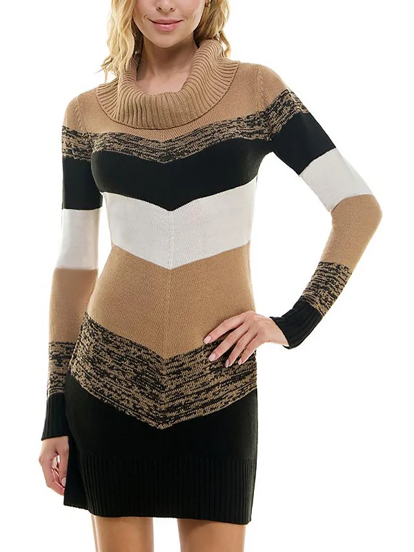 Weekend Flash Sale Juniors Womens Chevron Mini Sweaterdress