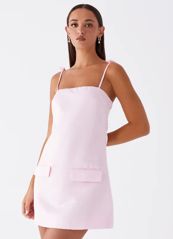 Super Deal Sweet Sunday Mini Dress - Pink