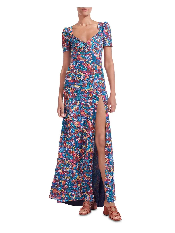 Flash Sale Lea Womens Floral Knot Front Maxi Dress