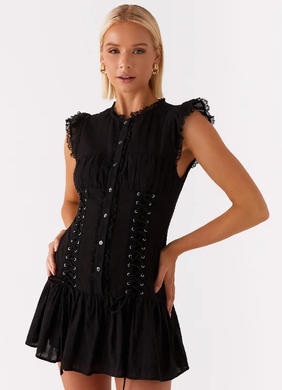 Big Discounts Beside Me Mini Dress - Black