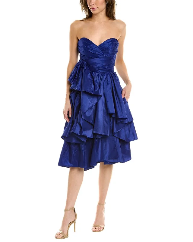 Stock Clearance Carolina Herrera Sweetheart Silk Cocktail Dress