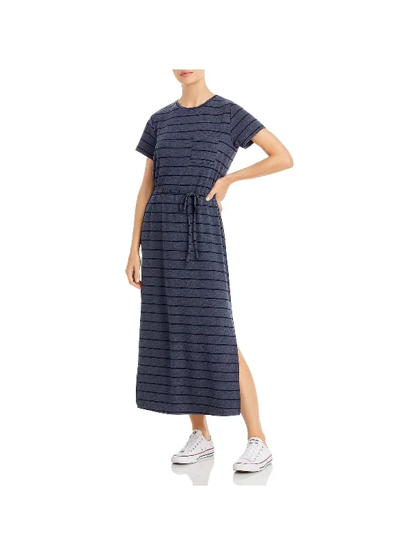 Super Deal Anders Womens Midi Stripe T-Shirt Dress