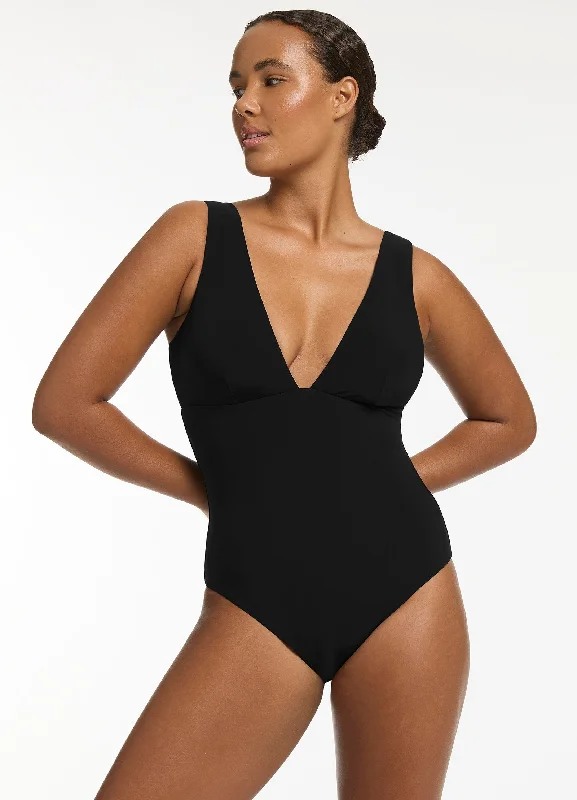 Sneak Peek Sale Jetset Plunge One Piece - Black