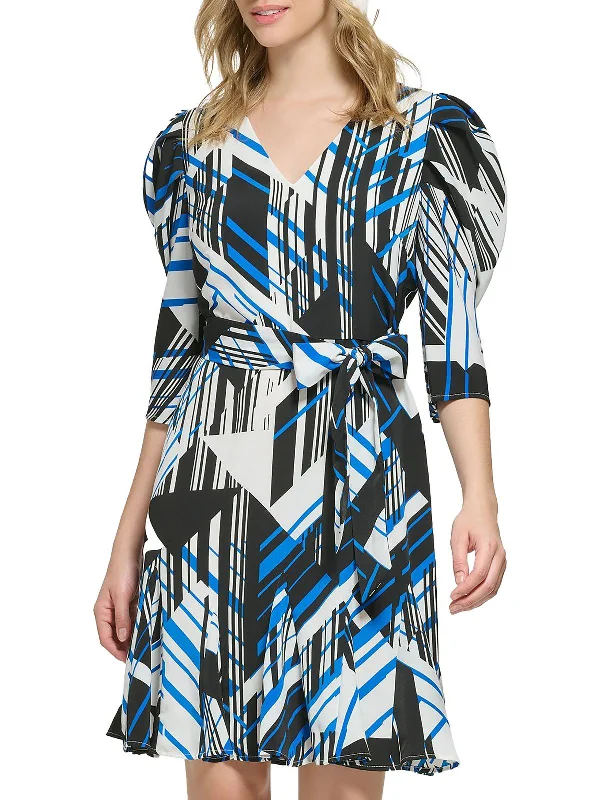 Instant Discount Womens Printed Knee-Length Fit & Flare Dress