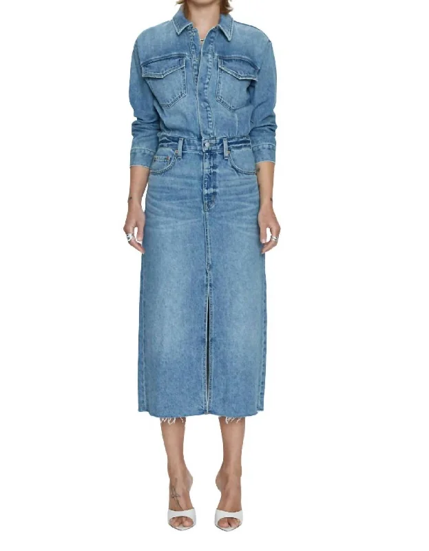 Final Markdown Amira Denim Dress In Marcel