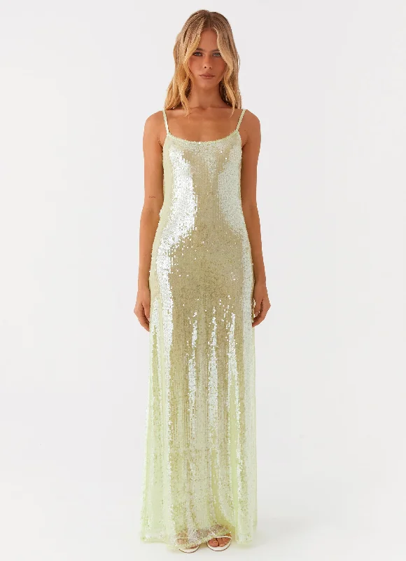 Unbeatable Prices Higher Level Sequin Maxi Dress - Mint