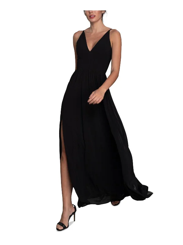 Deal Alert Felicia Womens V-Neck Fit & Flare Midi Dress
