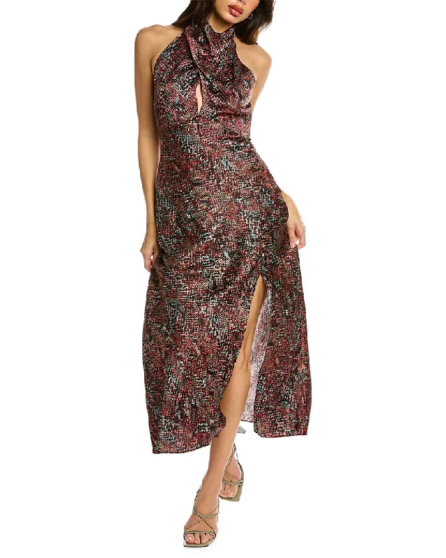 Blowout Sale Nicholas Aline Cross Over Silk Midi Dress