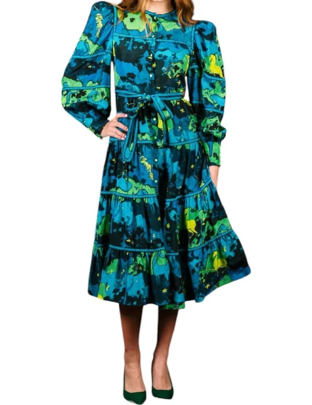 Unbeatable Prices Hasu Dress In Blue Multi