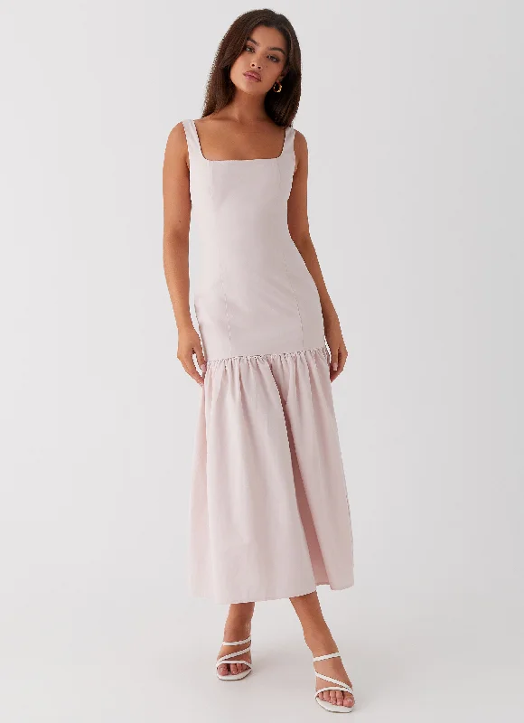 Deal Dash Ladylike Midi Dress - Pink