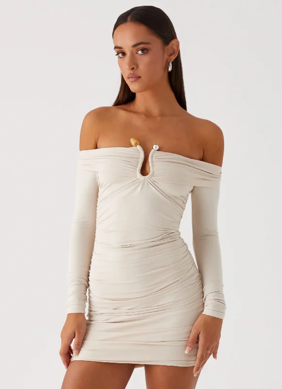 Fantastic Offers Rudy Long Sleeve Mini Dress - Ivory