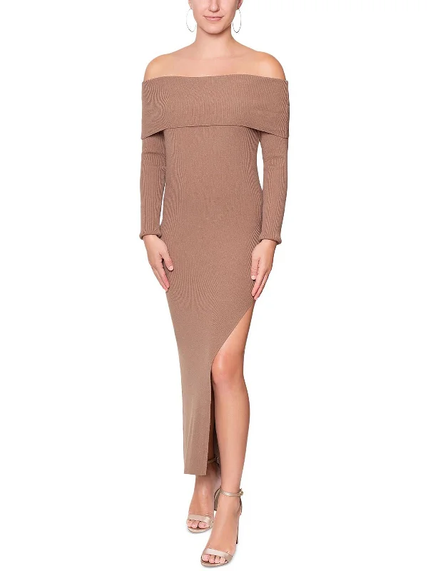 Weekend Deal Womens Drapey Long Sweaterdress