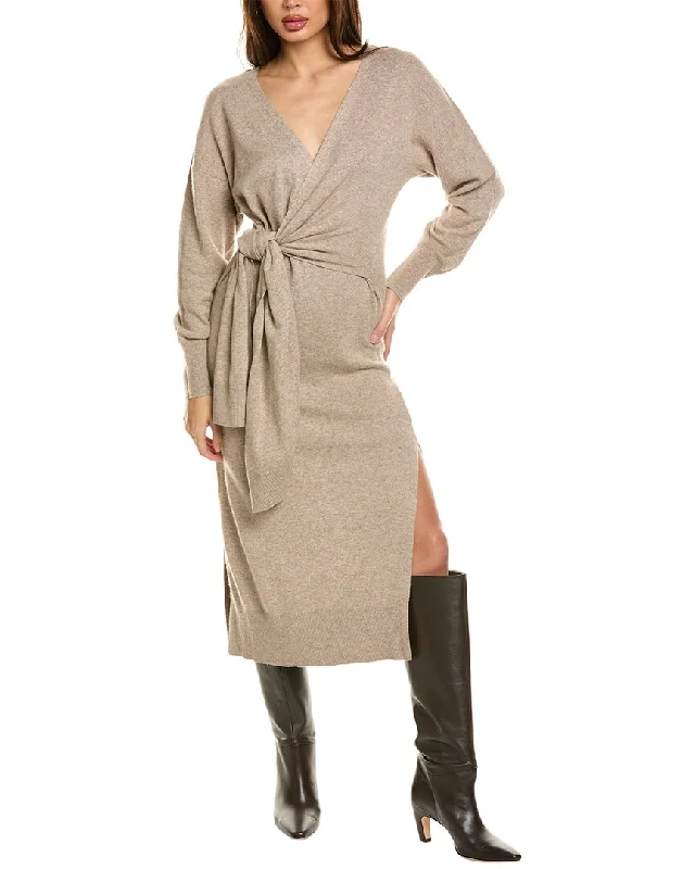 Massive Deals SIMKHAI Skyla Wool-Blend Wrap Dress