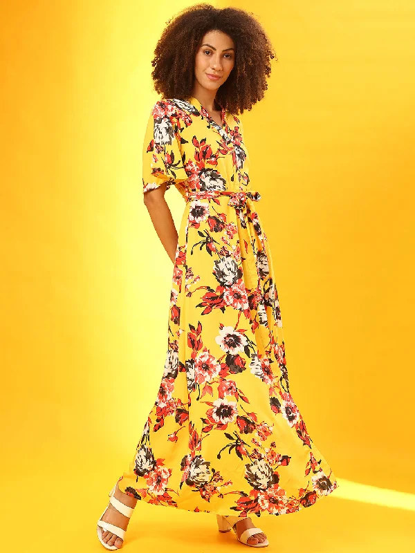 Bargain Bin Campus Sutra Women Stylish Floral Design Casual Dresses