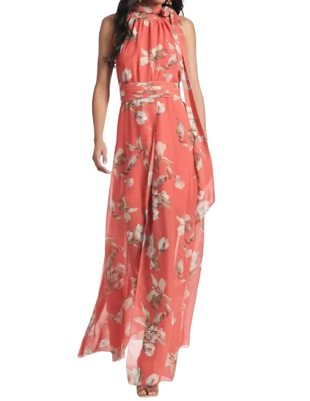 Final Clearance Selena Gown In Coral Venetia Petals