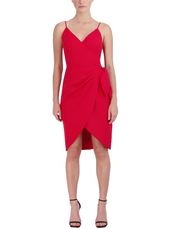 New Arrival Womens Sleeveless Mini Wrap Dress