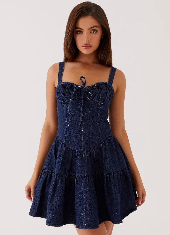Early Access Lucie Denim Mini Dress - Indigo